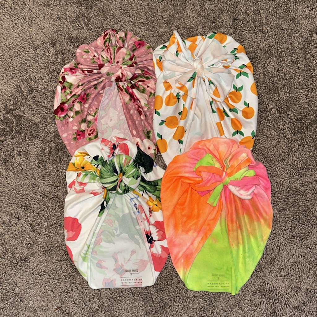 Bunny Knots Size Medium Ages 1-4 Turban Hats Bundle!!